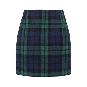 Plaid High Waisted Skirt